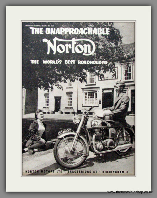 Norton Motorcycles. Original Advert 1957  (ref AD51918)