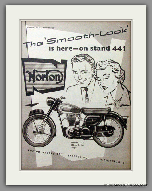 Norton Model 50 350cc O.H.V. Single. Original Advert 1956  (ref AD51943)