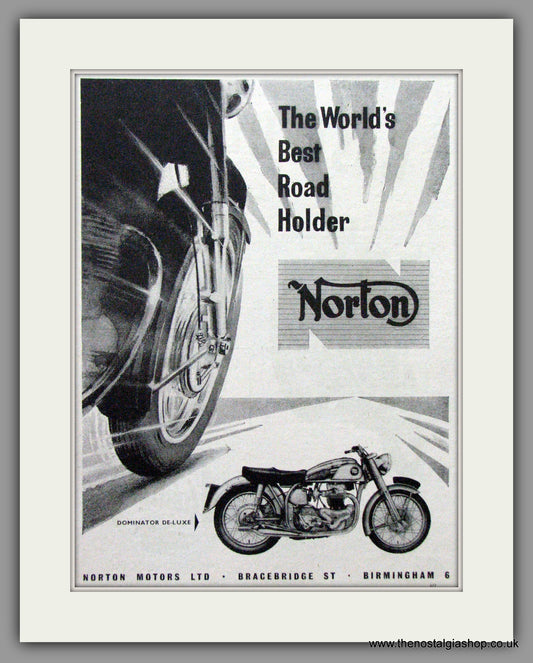 Norton Dominator De-Luxe. Original Advert 1955  (ref AD51951)