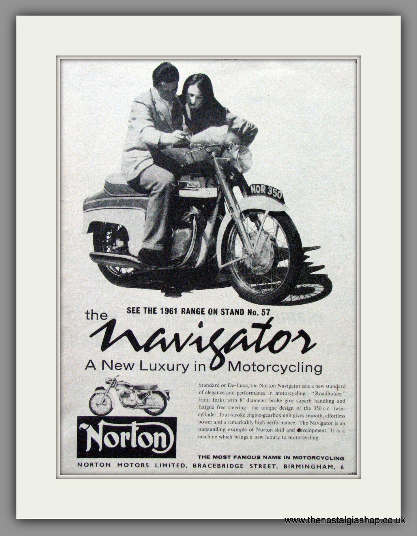 Norton Navigator. Original Advert 1960  (ref AD51968)