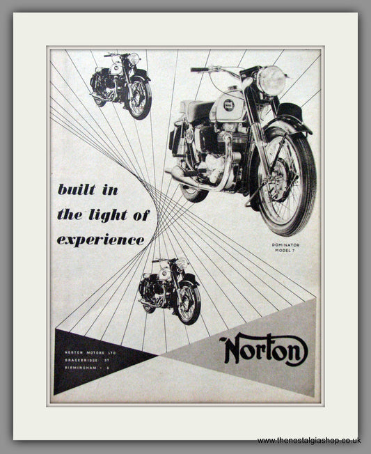 Norton Dominator Model 7. Original Advert 1955  (ref AD51969)