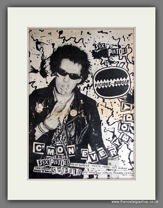 Sex Pistols. Vicious Burger. Vintage Advert 1979 (ref AD14107)
