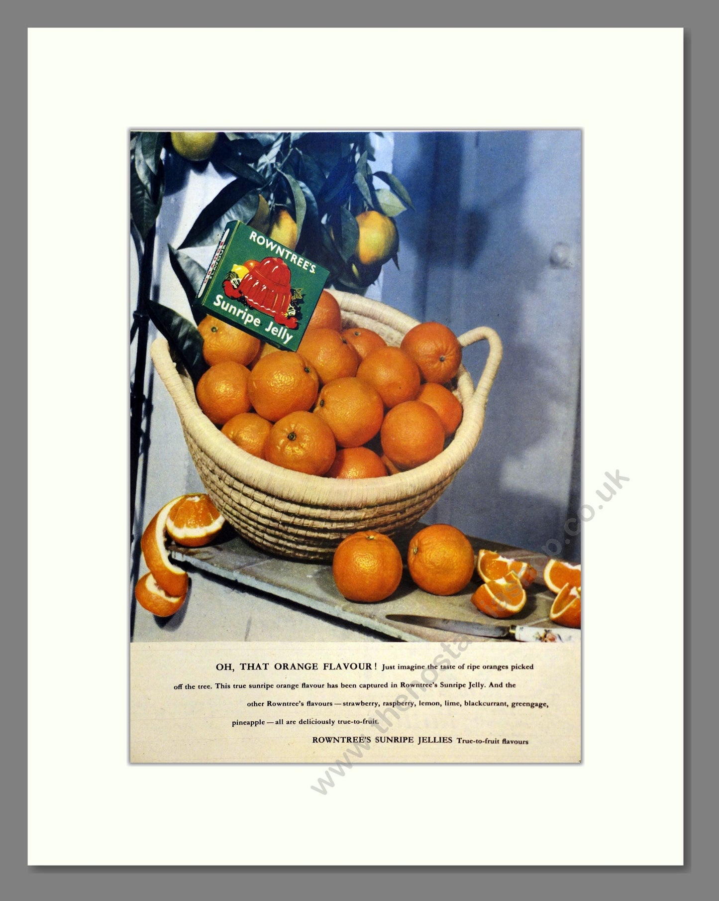 Rowntree's Sunripe Jelly. Vintage Advert 1955 (ref AD301462)