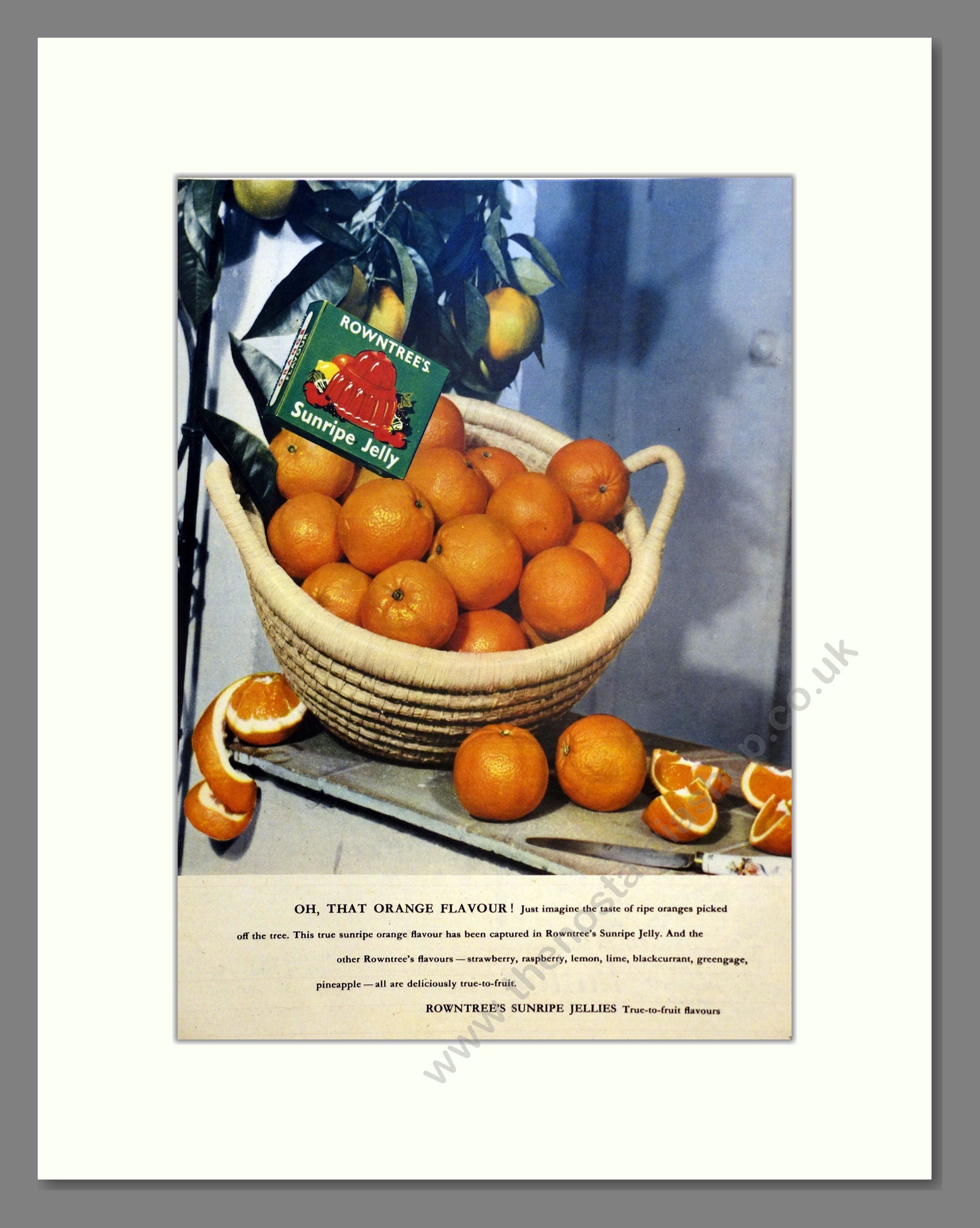 Rowntree's Sunripe Jelly. Vintage Advert 1955 (ref AD301462)