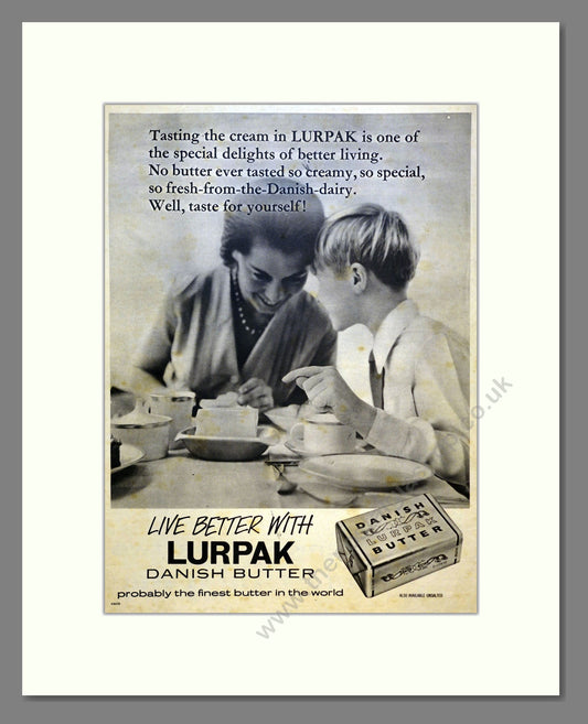 Lurpak Danish Butter. Vintage Advert 1963 (ref AD301464)