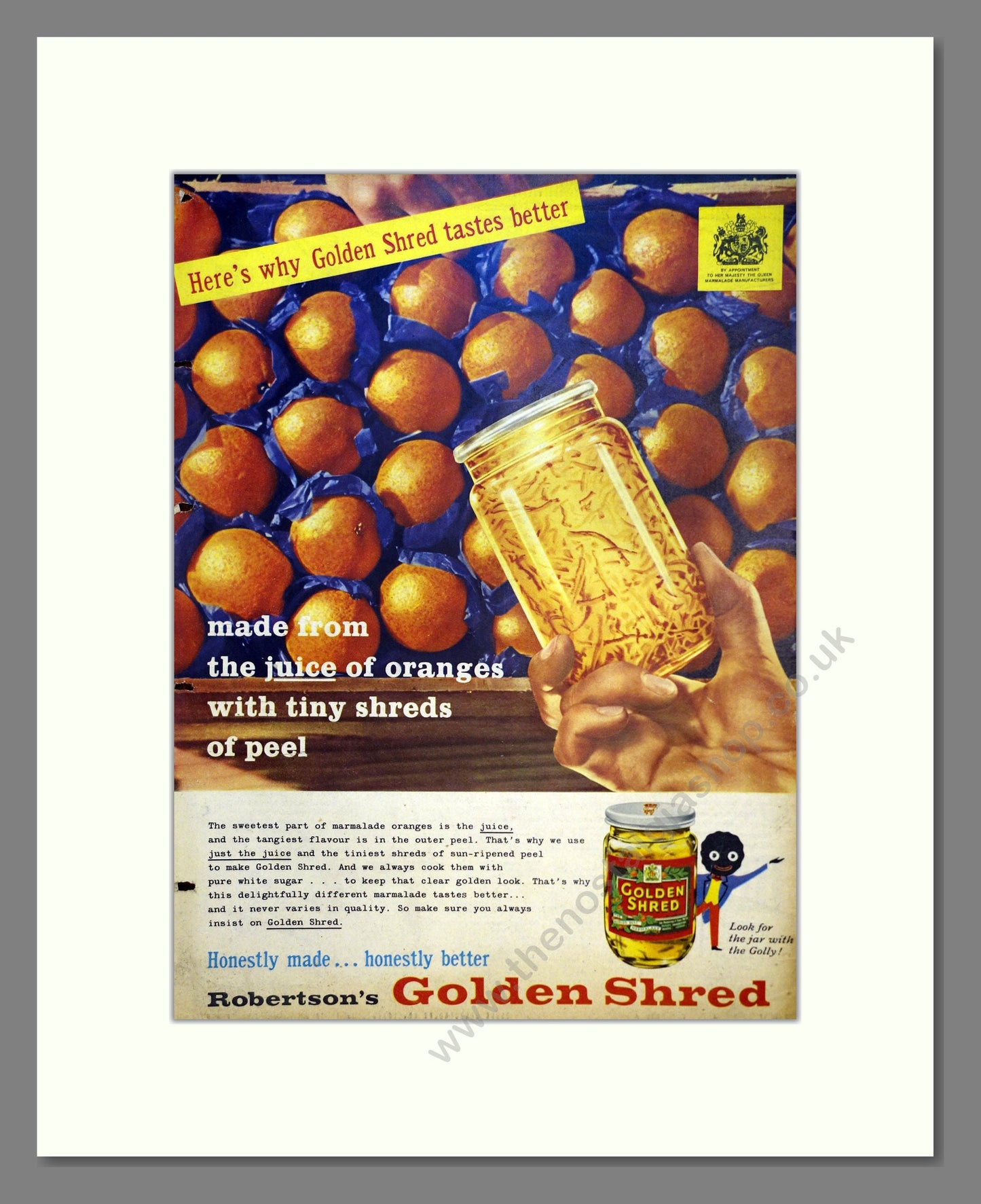 Robertson's Golden Shred. Vintage Advert 1960 (ref AD301469)