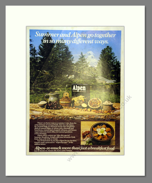Alpen. Vintage Advert 1973 (ref AD301482)