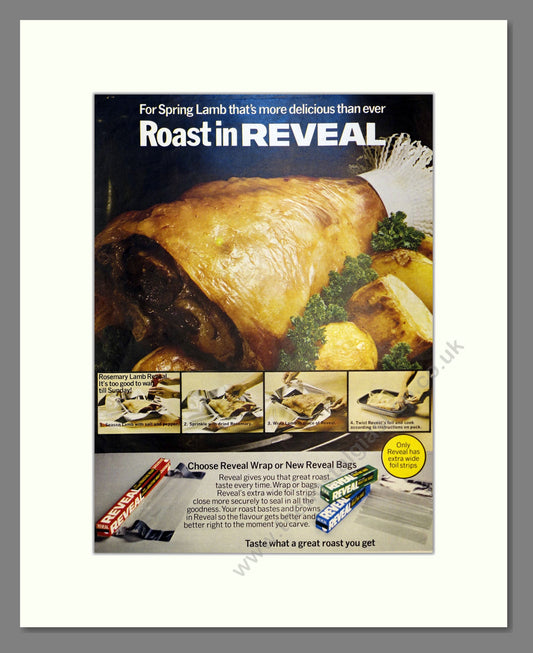 Reveal Foil. Vintage Advert 1973 (ref AD301484)