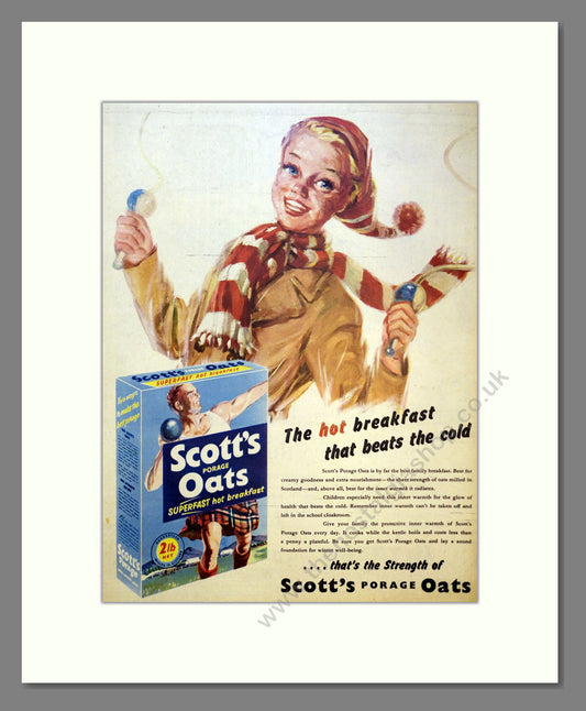 Scott's Oats. Vintage Advert 1957 (ref AD301504)