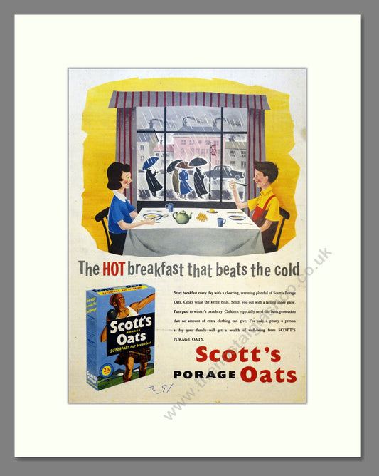 Scott's Oats. Vintage Advert 1957 (ref AD301505)