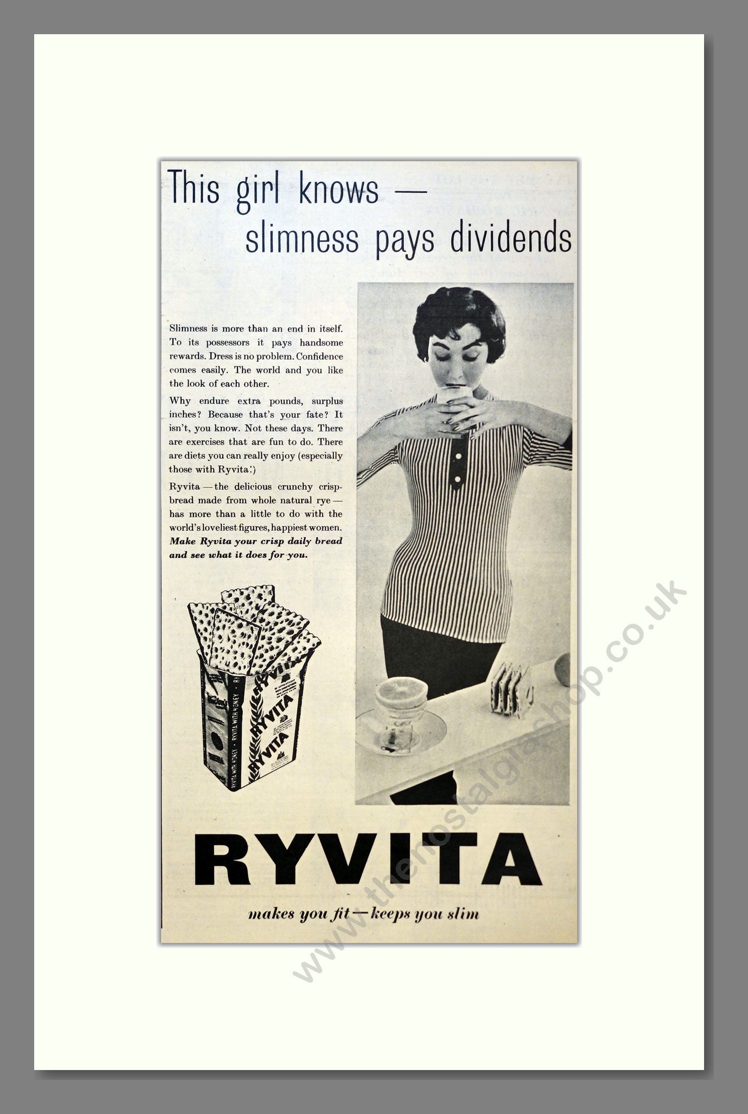 Ryvita. Vintage Advert 1956 (ref AD301509)