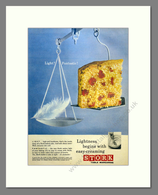 Stork Margarine. Vintage Advert 1961 (ref AD301522)