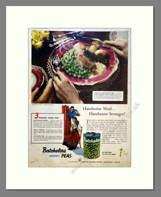 Batchelors Peas. Vintage Advert 1954 (ref AD301525)