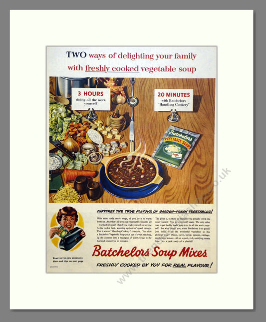 Batchelors Soup Mixes. Vintage Advert 1956 (ref AD301531)