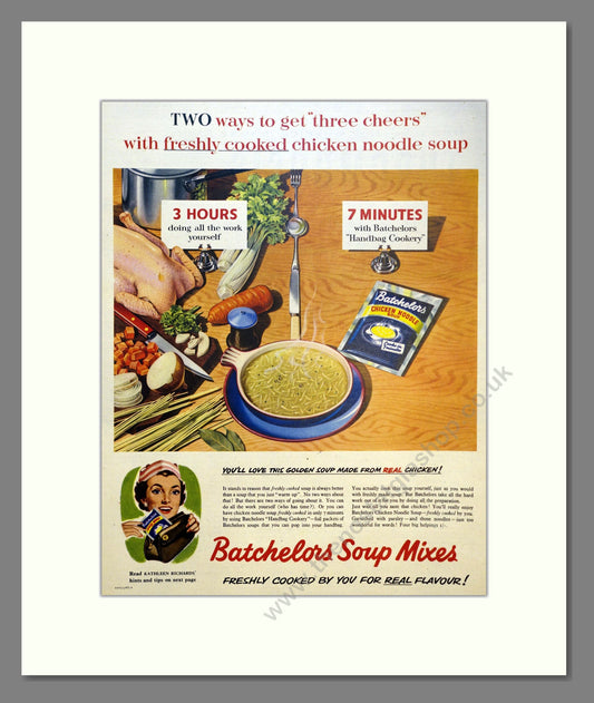 Batchelors Soup Mixes. Vintage Advert 1955 (ref AD301532)