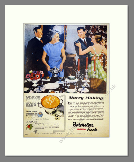 Batchelors Foods. Vintage Advert 1952 (ref AD301539)