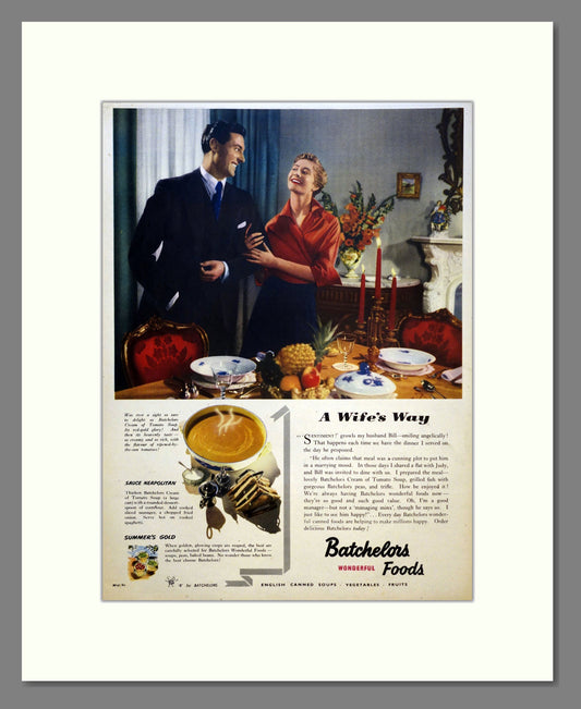 Batchelors Foods. Vintage Advert 1952 (ref AD301541)