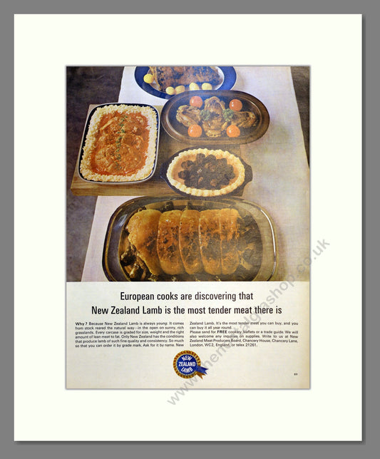 New Zealand Lamb. Vintage Advert 1966 (ref AD301555)