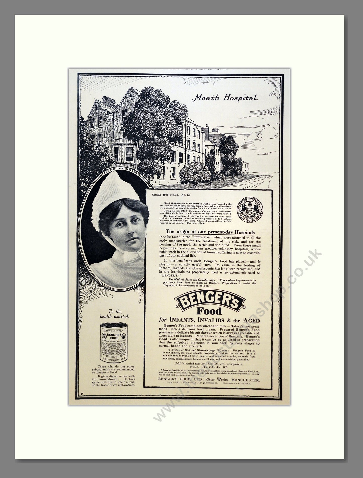 Benger's Food. Vintage Advert 1923 (ref AD301562)