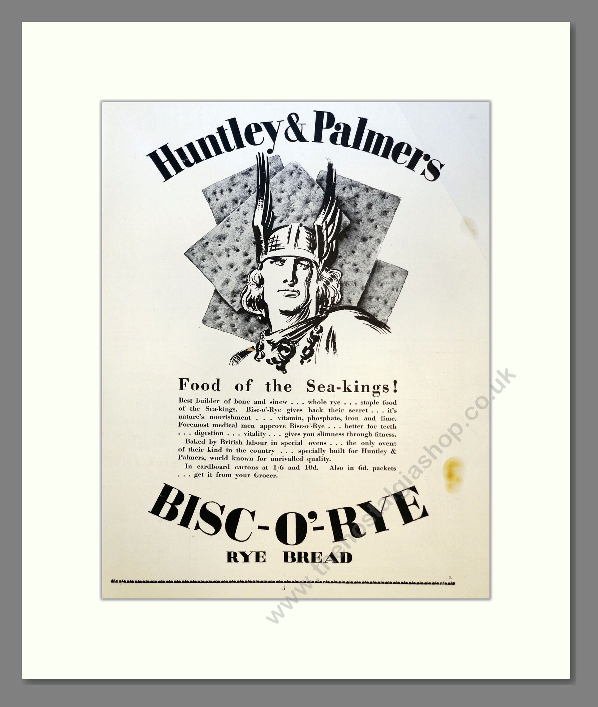 Huntley and Palmers. Vintage Advert 1927 (ref AD301566)