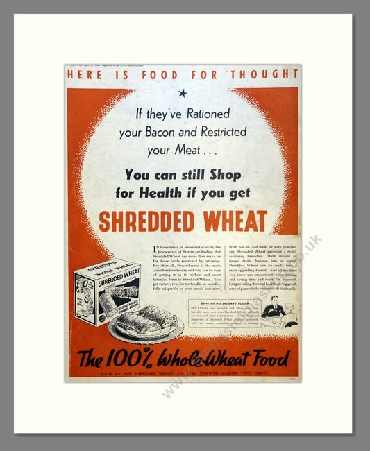 Shredded Wheat. Vintage Advert 1940 (ref AD301569)