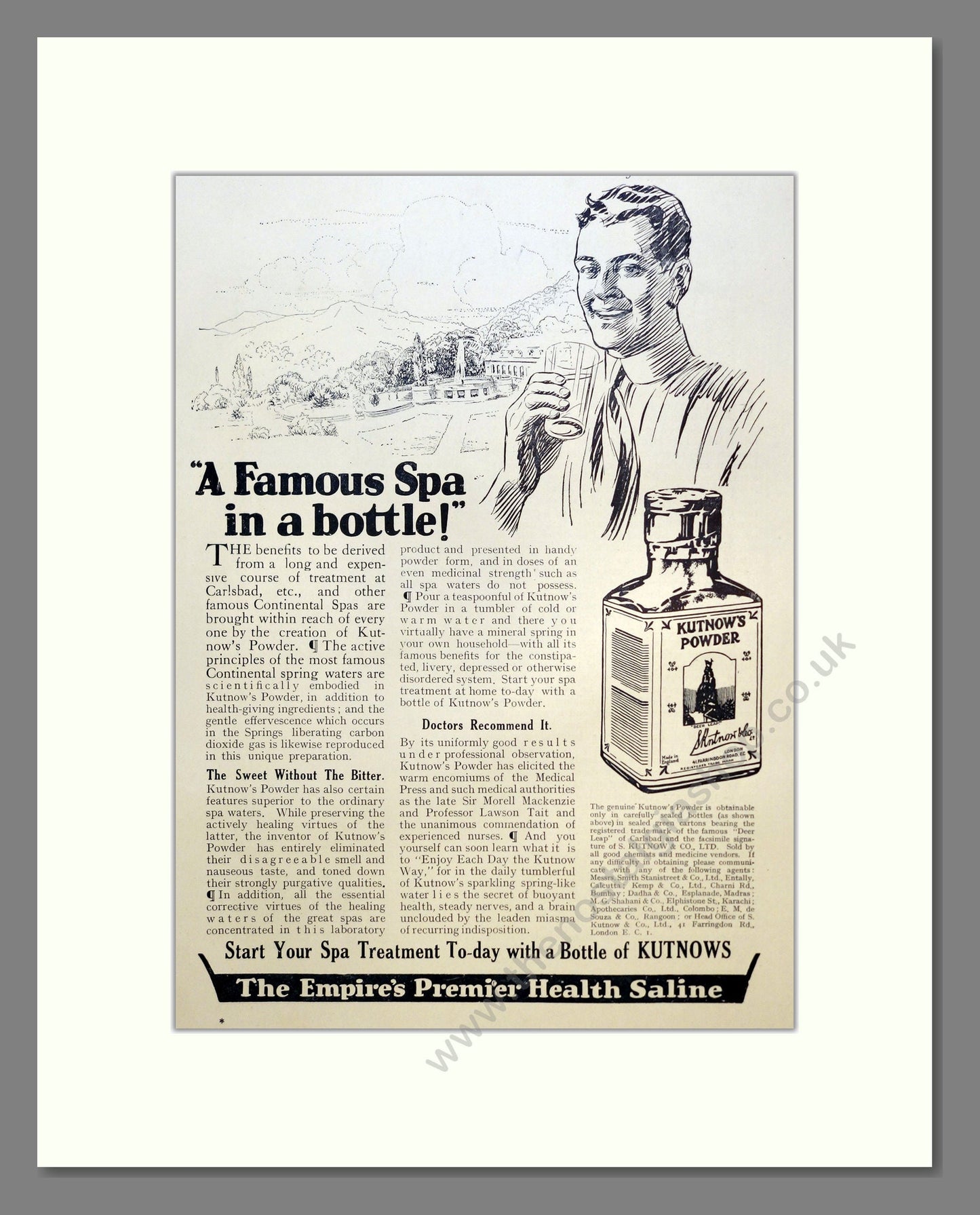 Kutnows Powder. Vintage Advert 1926 (ref AD301578)