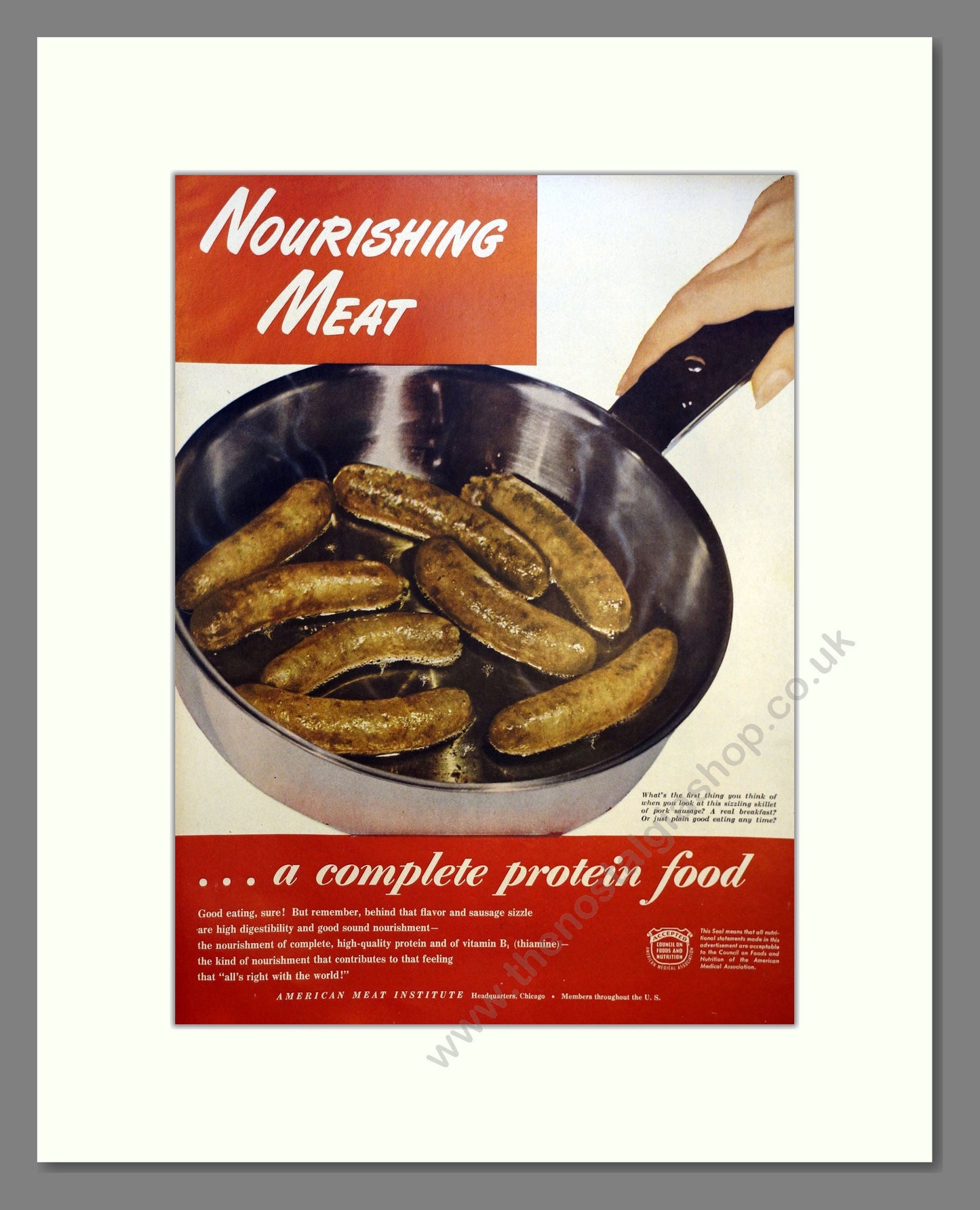 Nourishing Meat. Vintage Advert 1947 (ref AD301582)