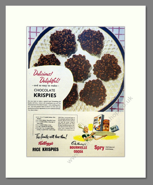 Kellogg's Rice Krispies. Vintage Advert 1955 (ref AD301585)