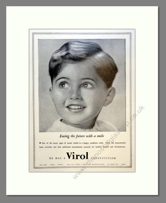 Virol. Vintage Advert 1950 (ref AD301589)