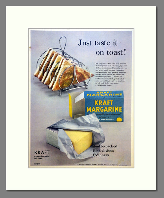 Kraft Margarine. Vintage Advert 1955 (ref AD301601)