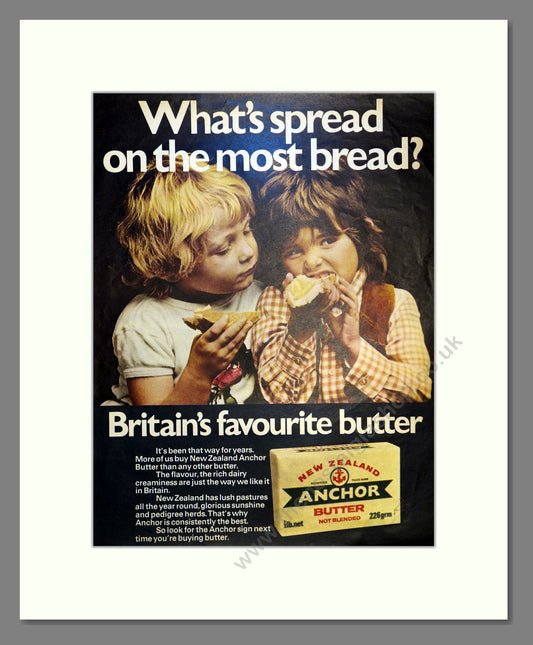 Anchor Butter. Vintage Advert 1972 (ref AD301606)