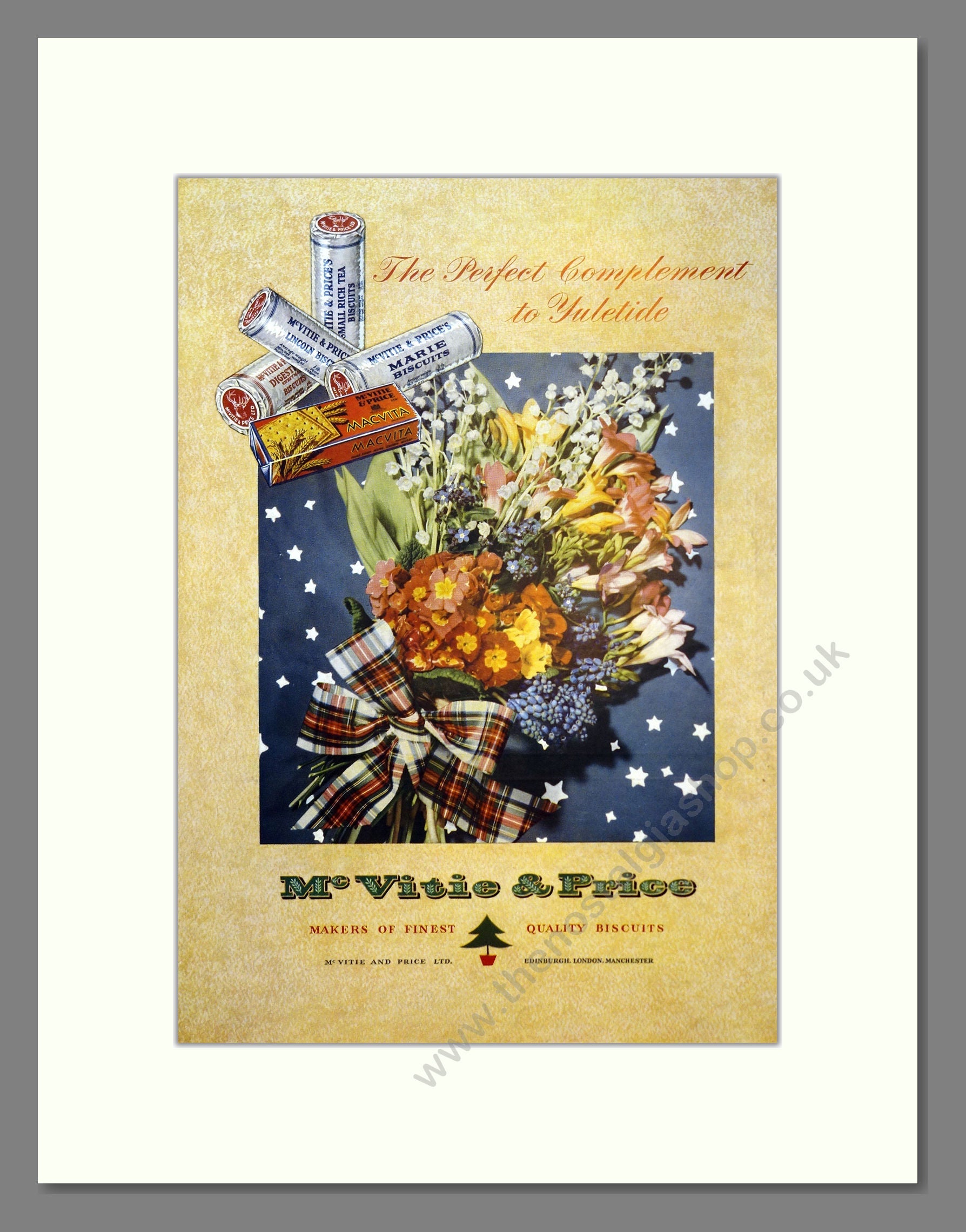 McVitie and Price. Vintage Advert 1954 (ref AD301615)