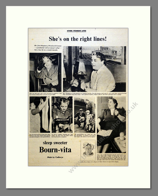 Cadbury's Bourn-Vita. Vintage Advert 1952 (ref AD301646)