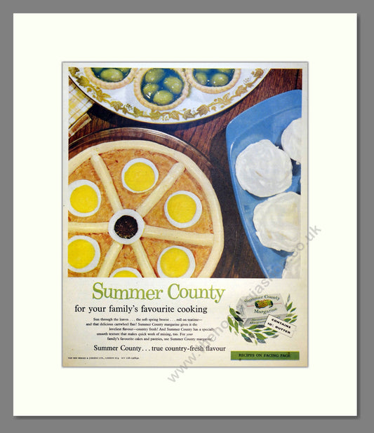 Summer County Margarine. Vintage Advert 1960 (ref AD301650)