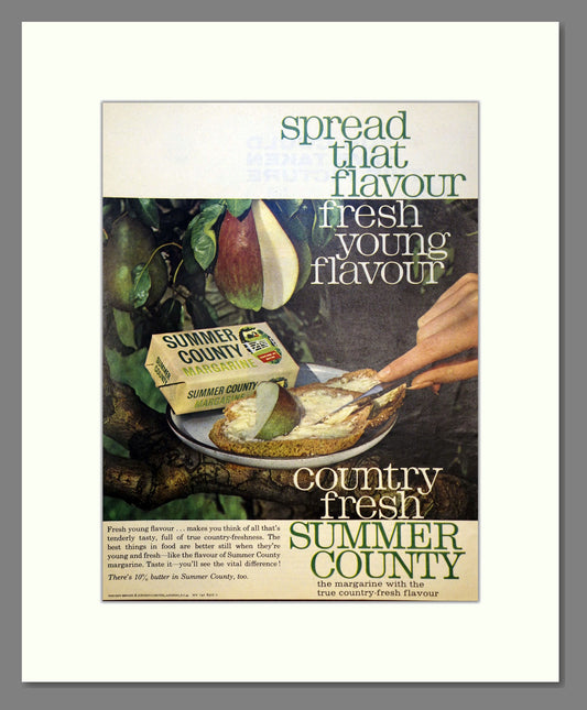 Summer County Margarine. Vintage Advert 1963 (ref AD301651)