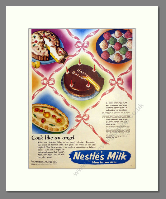 Nestle's Milk. Vintage Advert 1955 (ref AD301666)