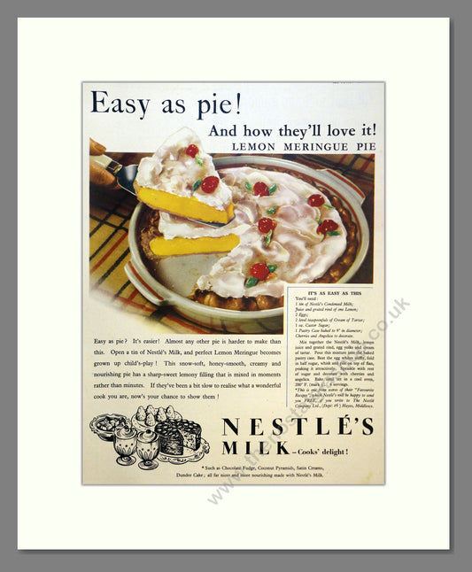 Nestle's Milk. Vintage Advert 1954 (ref AD301667)