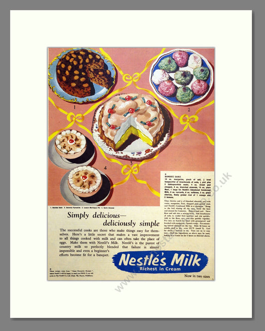 Nestle's Milk. Vintage Advert 1955 (ref AD301668)