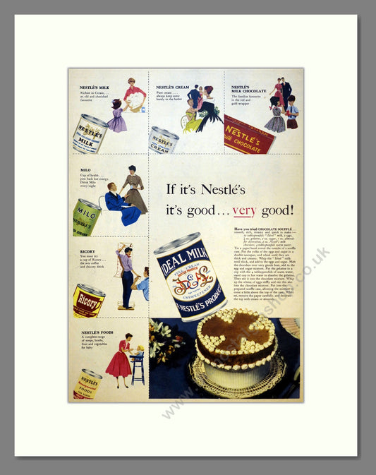 Nestle's Foods. Vintage Advert 1954 (ref AD301678)