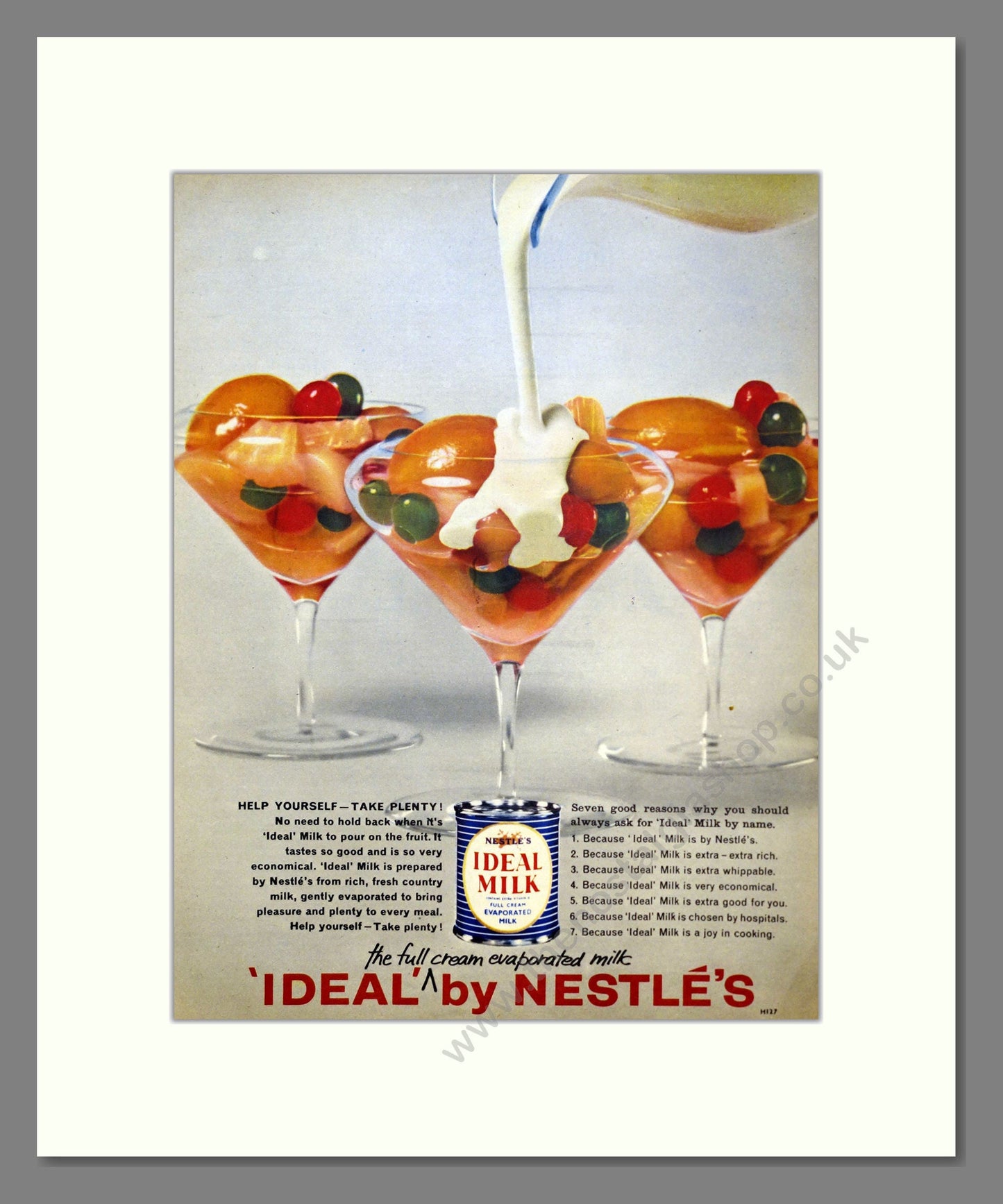 Nestle's Ideal Milk. Vintage Advert 1960 (ref AD301681)