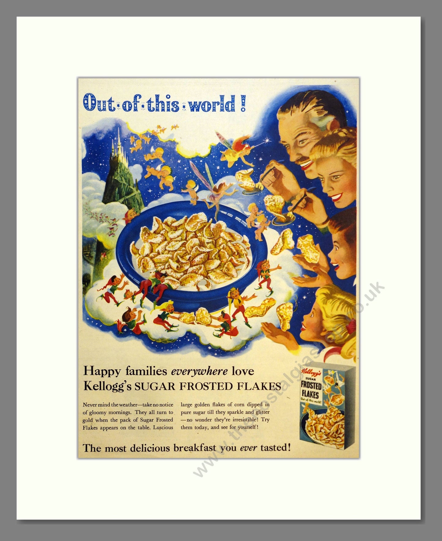 Kellogg's Frosted Flakes. Vintage Advert 1955 (ref AD301683)