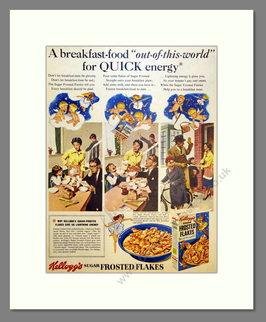 Kellogg's Frosted Flakes. Vintage Advert 1955 (ref AD301685)