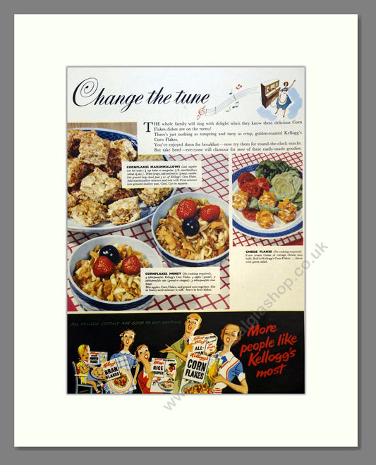 Kellogg's Breakfast Cereals. Vintage Advert 1954 (ref AD301688)