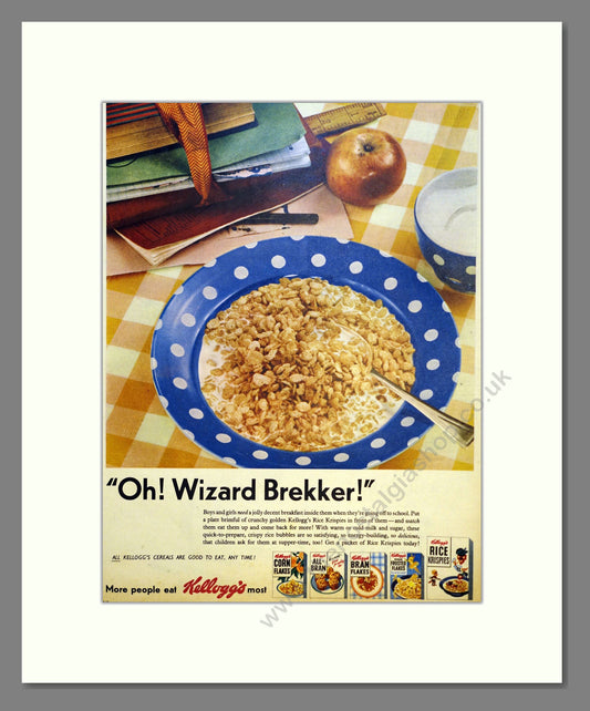Kellogg's Breakfast Cereals. Vintage Advert 1955 (ref AD301690)
