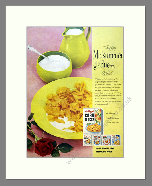 Kellogg's Breakfast Cereals. Vintage Advert 1955 (ref AD301693)