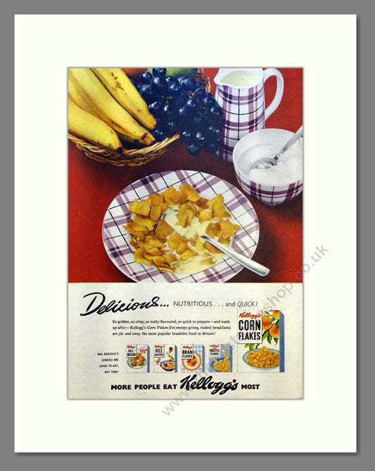 Kellogg's Breakfast Cereals. Vintage Advert 1955 (ref AD301697)