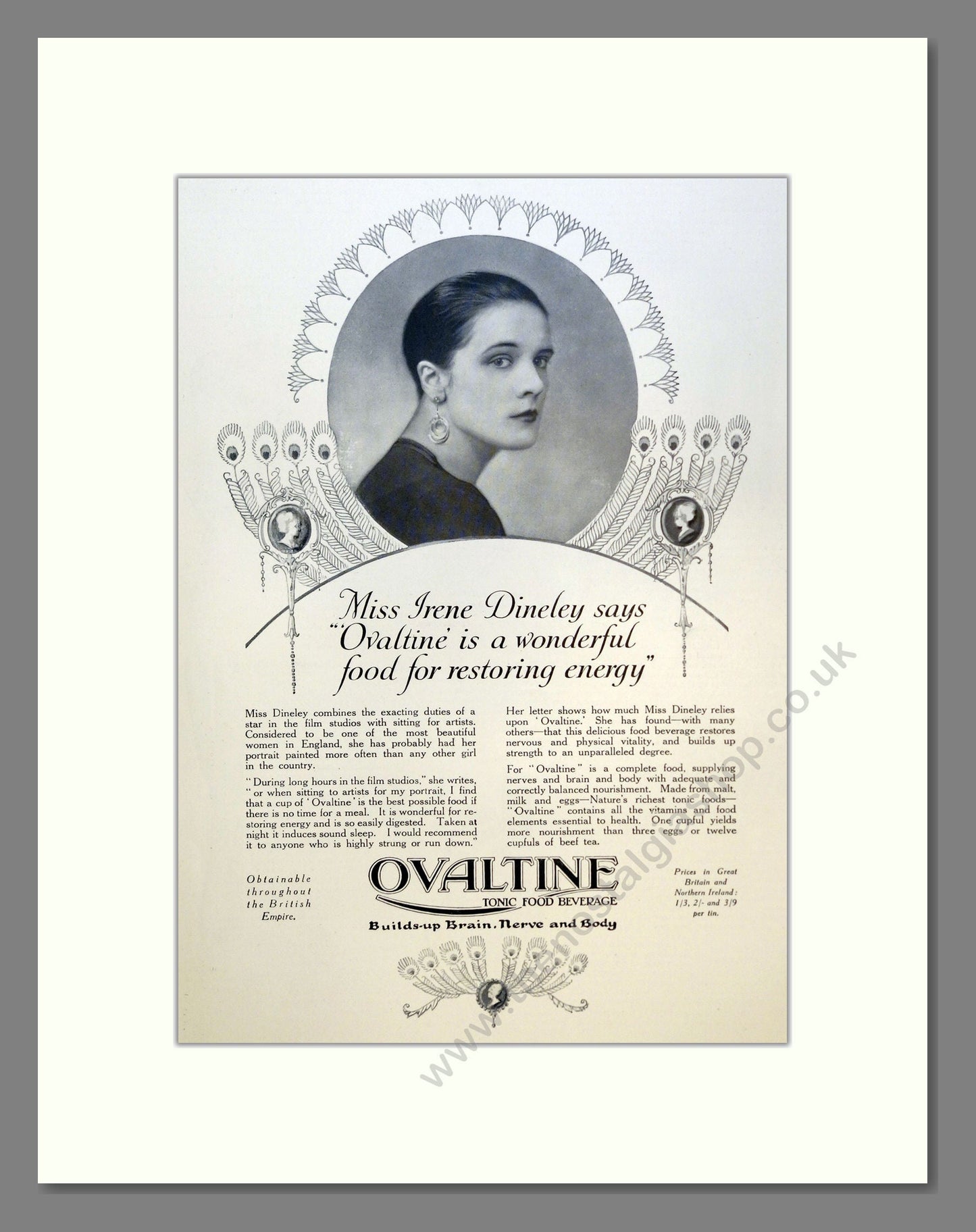 Ovaltine. Vintage Advert 1927 (ref AD301704)