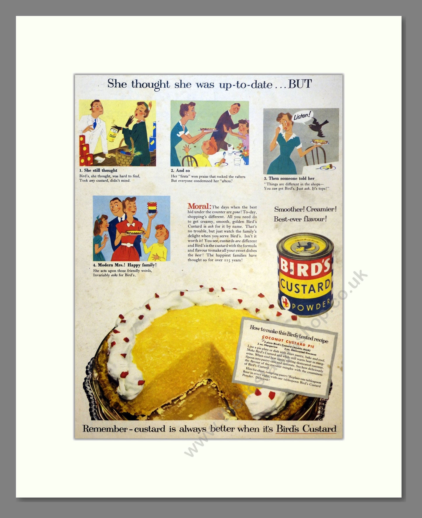 Bird's Custard. Vintage Advert 1954 (ref AD301734)