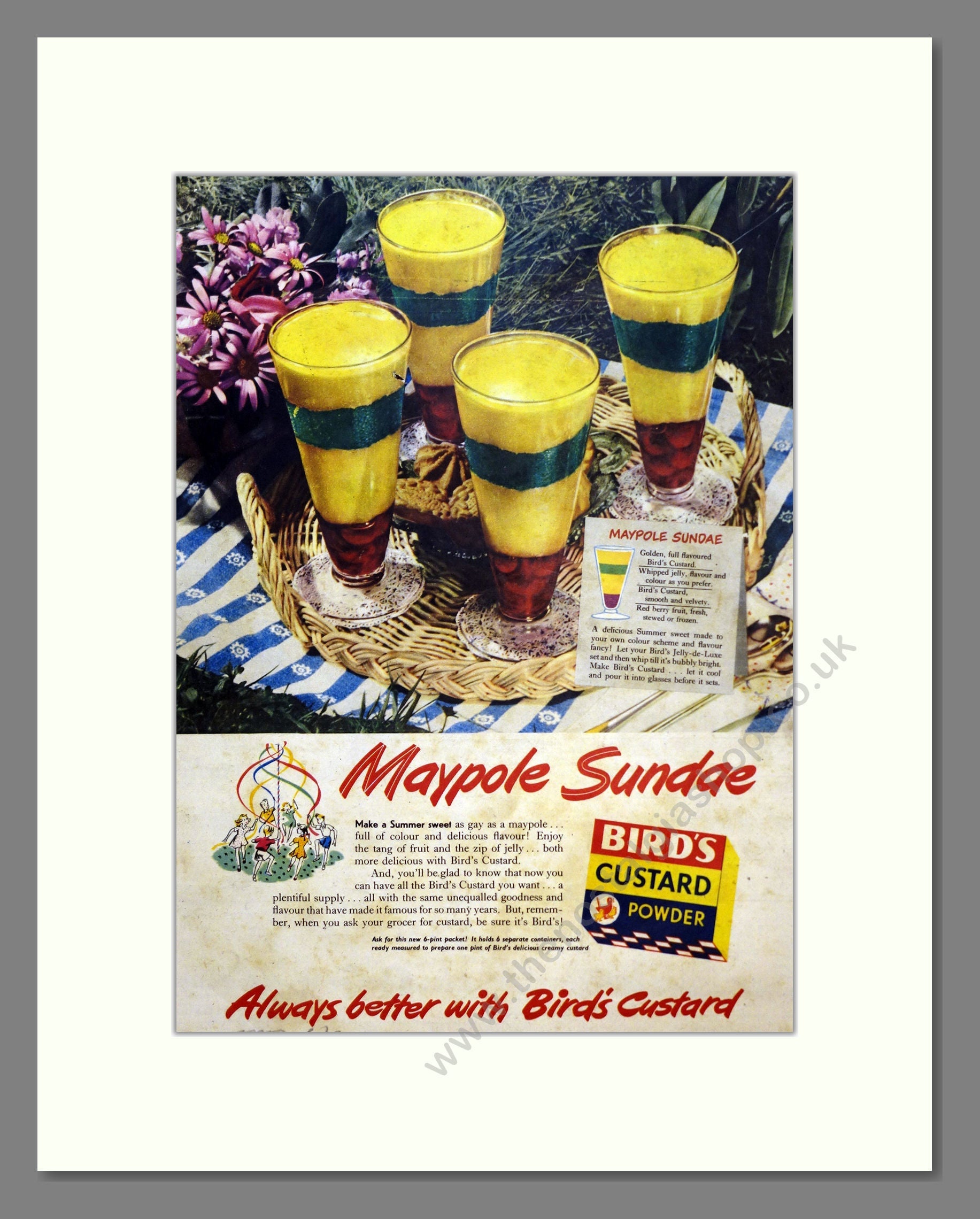 Bird's Custard. Vintage Advert 1950 (ref AD301741)