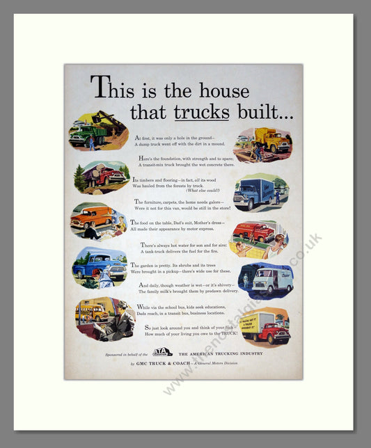 GMC Truck And Coach. Vintage Advert (ref AD301754)